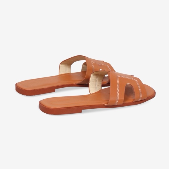 Women’s Oran H Flats in Orange Faux Leather - US 10 / EU 41 - Picture 2 of 5